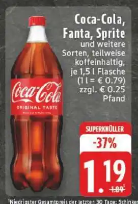 Edeka Coca­Cola/ Fanta/ Sprite Angebot