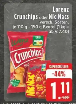 Edeka Lorenz Crunchips oder Nic Nacs Angebot