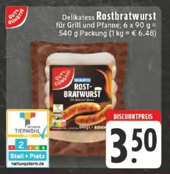 Edeka Delikatess Rostbratwurst Angebot