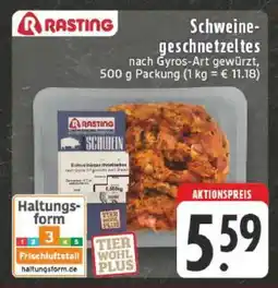 Edeka Rasting Schweinegeschnetzeltes Angebot