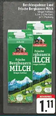Edeka Berchtesgadener Land Frische Bergbauern-Milch Angebot
