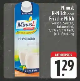 Edeka MinusL H-Milch oder Frische Milch Angebot