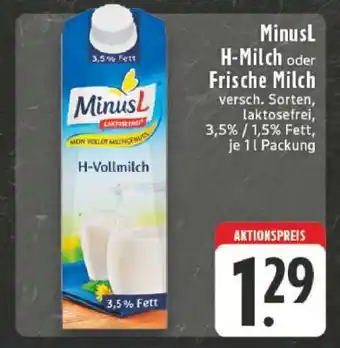 Edeka MinusL H-Milch oder Frische Milch Angebot