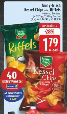 Edeka funny-frisch Kessel Chips oder Riffels Angebot