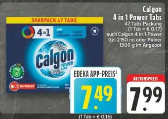 Edeka Calgon 4 in 1 Power Tabs Angebot