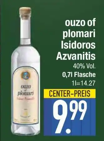 Edeka Ouzo of Plomari Isidoros Arvanitis Angebot