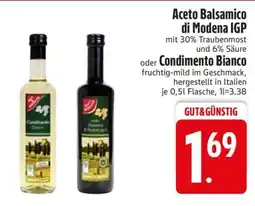 Edeka Aceto Balsamico di Modena IGP oder Condimento Bianco Angebot