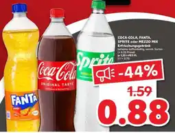 Kaufland COCA-COLA, FANTA, SPRITE oder MEZZO MIX Erfrischungsgetränk Angebot