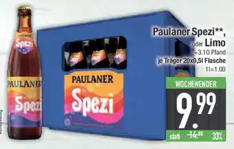 E-Center Paulaner Spezi oder Limo Angebot