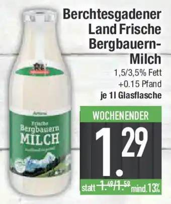 E-Center Berchtesgadener Land Frische Bergbauern- Milch Angebot