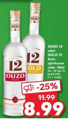 Kaufland OUZO 12 oder GOLD 12 Angebot