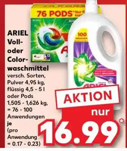 Kaufland ARIEL Voll- oder Colorwaschmittel Angebot