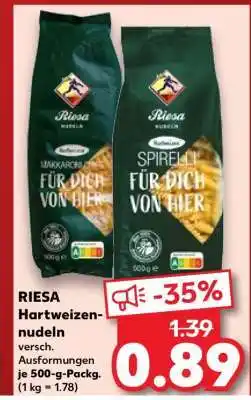 Kaufland RIESA Hartweizennudeln Angebot