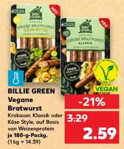 Kaufland Billie Green vegane Bratwurst Angebot
