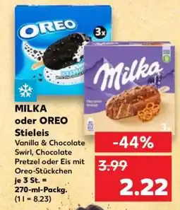 Kaufland MILKA oder OREO Stieleis Angebot