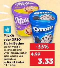 Kaufland MILKA oder OREO Eis im Becher Angebot