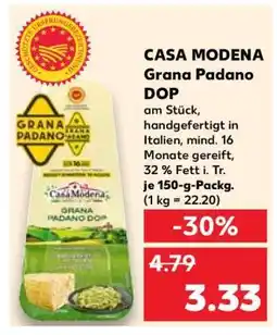 Kaufland CASA MODENA Grana Padano DOP Angebot