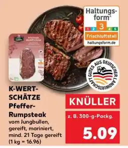 Kaufland K-WERT-SCHÄTZE Pfeffer-Rumpsteak Angebot