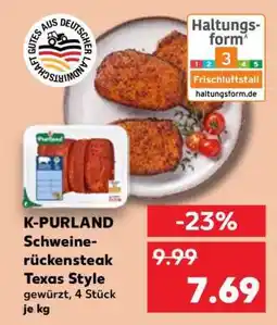 Kaufland K-PURLAND Schweinerückensteak Texas Style Angebot