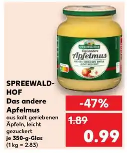 Kaufland SPREEWALD-HOF Das andere Apfelmus Angebot