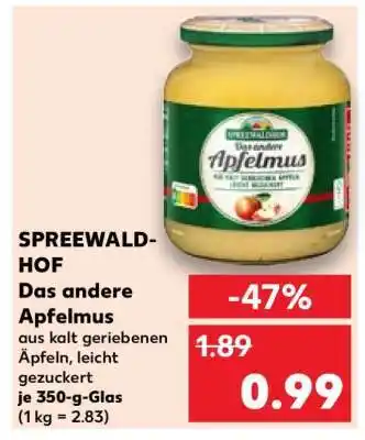 Kaufland SPREEWALD-HOF Das andere Apfelmus Angebot