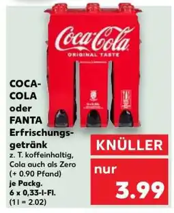 Kaufland COCA-COLA oder FANTA Erfrischungsgetränk Angebot