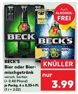 Kaufland BECK'S Bier oder Biermischgetränk Angebot