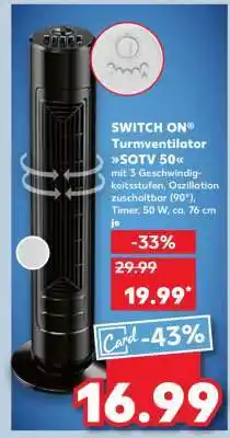 Kaufland SWITCH ON Turmventilator SOTV 50 Angebot