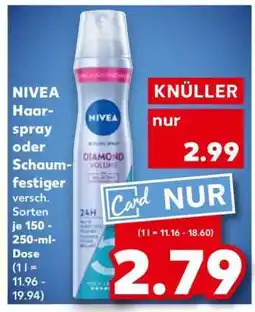 Kaufland NIVEA Haarspray oder Schaumfestiger Angebot