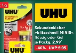 Kaufland Sekundenkleber blitzschnell MINIS Angebot