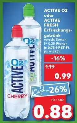 Kaufland ACTIVE O2 oder ACTIVE FRESH Erfrischungsgetränk Angebot
