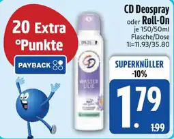 Edeka CD Deospray oder Roll-On Angebot