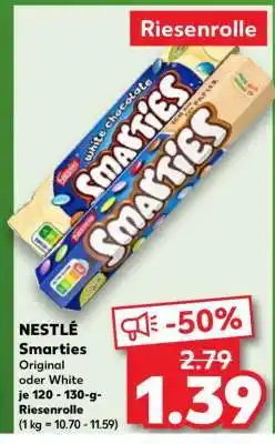Kaufland NESTLÉ Smarties Original oder White je 120 - 130-g-Riesenrolle Angebot