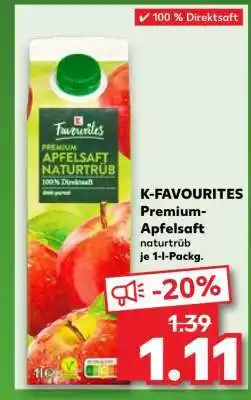 Kaufland K-FAOURITES Premium-Apfelsaft naturtrüb Angebot