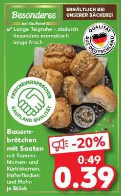 Kaufland Bauernbrötchen mit Saaten Angebot
