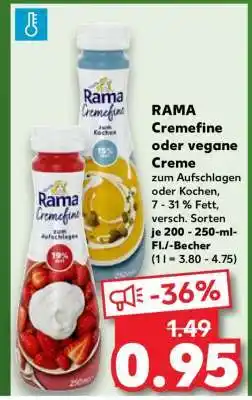Kaufland RAMA Cremefine oder vegane Creme Angebot