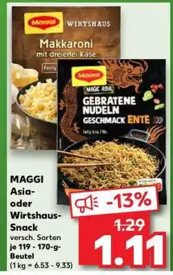 Kaufland MAGGI Asia- oder Wirtshaus-Snack Angebot