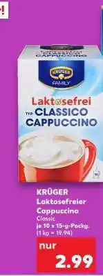 Kaufland KRÜGER Laktosefreier Cappuccino Angebot