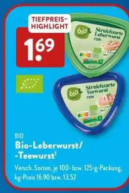 Aldi Süd Bio-Leberwurst/-Teewurst Angebot