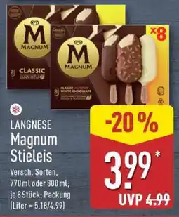 Aldi Nord LANGNESE Magnum Stieleis Angebot