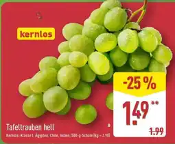 Aldi Nord Tafeltrauben hell Angebot