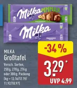 Aldi Nord MILKA Großtafel Angebot