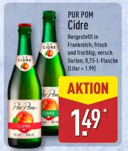 Aldi Nord PUR POM Cidre Angebot