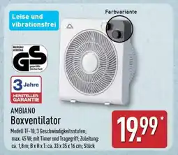 Aldi Nord AMBIANO Boxventilator Angebot