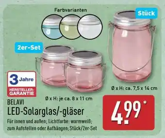 Aldi Nord BELAVI LED-Solarglas/-gläser Angebot