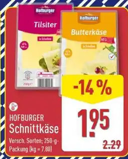 Aldi Nord HOFBURGER Schnittkäse Angebot