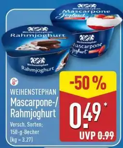 Aldi Nord WEIHENSTEPHAN Mascarpone- / Rahmjoghurt Angebot