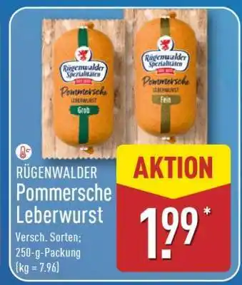 Aldi Nord RÜGENWALDER Pommersche Leberwurst Angebot