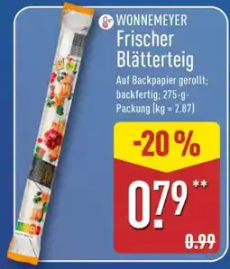Aldi Nord WONNEMEYER Frischer Blätterteig Angebot