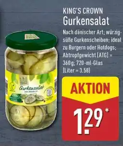 Aldi Nord KING’S CROWN Gurkensalat Angebot